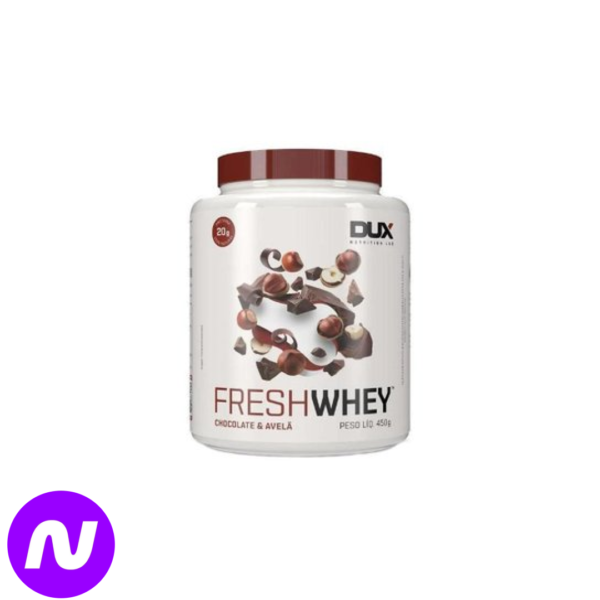 Fresh Whey 3w Conc. Isolado Hidrolisado Chocolate belga e Avela 450g - Dux Nutrition