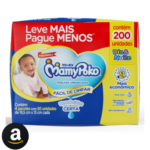 MamyPoko Lenços Umedecidos Dia&Noite 200 Unidades