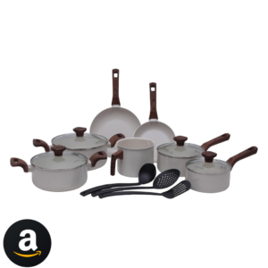 Mimo Style, Jogo de Panelas Cerâmica 10 Peças Indução Pratic Cook Marmol