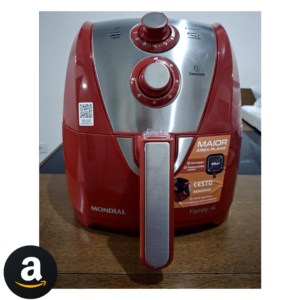 MONDIAL Fritadeira Sem Óleo Air Fryer 4L, Vermelho/Inox, 1500W, 110V - AFN-40-RI