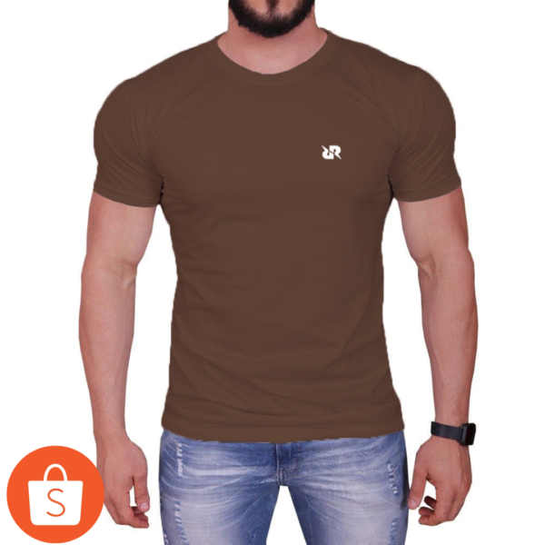 Camiseta Masculina Longline Marrom Corte Justo no Corpo Varias Cores