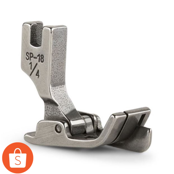 Pé Calcador com guia direito para Máquina Reta Industrial SP-18 1/4.
