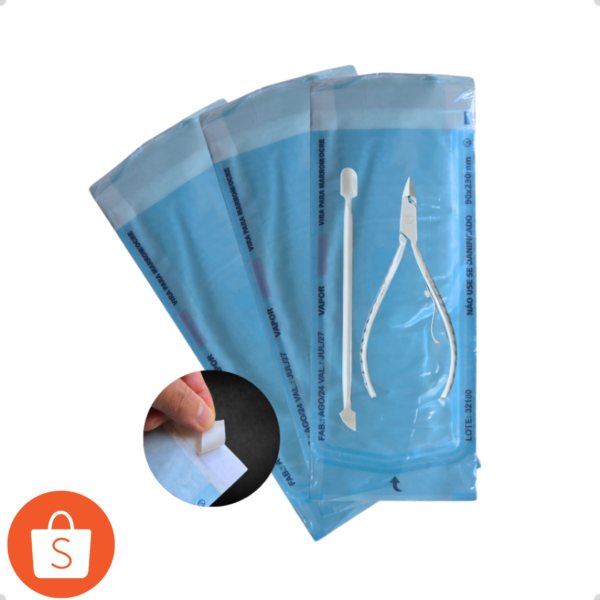 200 Unidades Envelope 9x23cm Autoclave Esterilização Auto Selante Papel Grau Cirúrgico