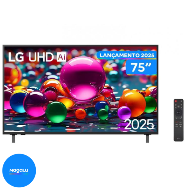 Smart TV 75" LG 4K Ultra HD UHD 75UA8550PSA webOS 25 α7 AI Processor 4K Gen8 Alexa 3 HDMI 2 USB