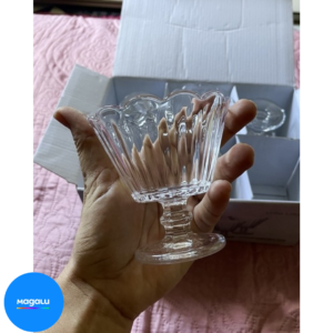 Jogo de Taças de Vidro para Sobremesa Transparente 150ml 6 Peças Haus Concept Lótus