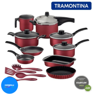 Jogo De Panelas Tramontina 13 Peças Com Panela De Pressão e Utensílios