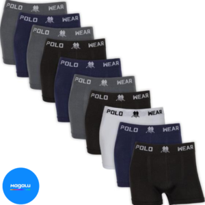 Kit 10 Cuecas Boxer Polo Wear Masculina Microfibra Sem Costura Cueca Box Adulto Confortável