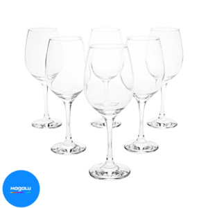 Kit 6 Taças Vidro Para Vinho/ Água 385Ml Nadir Figueiredo