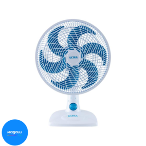 Ventilador de Mesa Ultra V-UT-30-01 30cm 6 Pás 3 Velocidades Branco e Azul