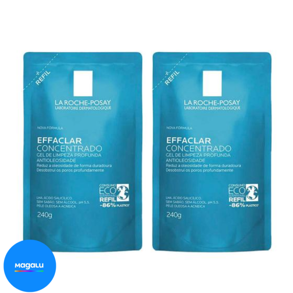 La Roche Posay Gel de Limpeza Refil Effaclar Concentrado Kit com 2 unidades - La Roche-Posay