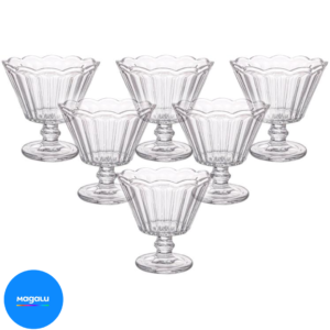 Jogo de Taças de Vidro para Sobremesa Transparente 150ml 6 Peças Haus Concept Lótus
