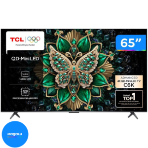 Smart TV 65" TCL 4K UHD MiniLED 65C6K 120Hz Google TV AiPQ Google Assistente 4 HDMI 2 USB