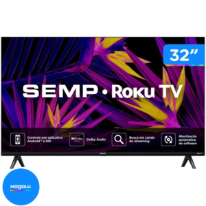 Smart TV 32" HD LED Semp 32R6610 Wi-Fi 3 HDMI 1 USB