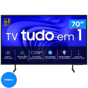Smart TV 70” 4K UHD LED Samsung 70DU7700 - Wi-Fi Bluetooth Alexa 3 HDMI