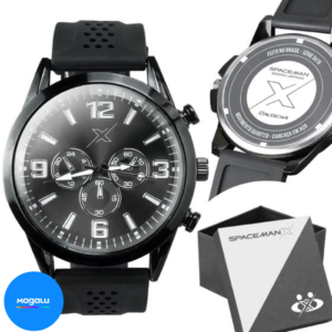 relogio masculino aço inoxidável original pulseira ajustável social ajustavel ponteiro presente preto casual analogico - Orizom