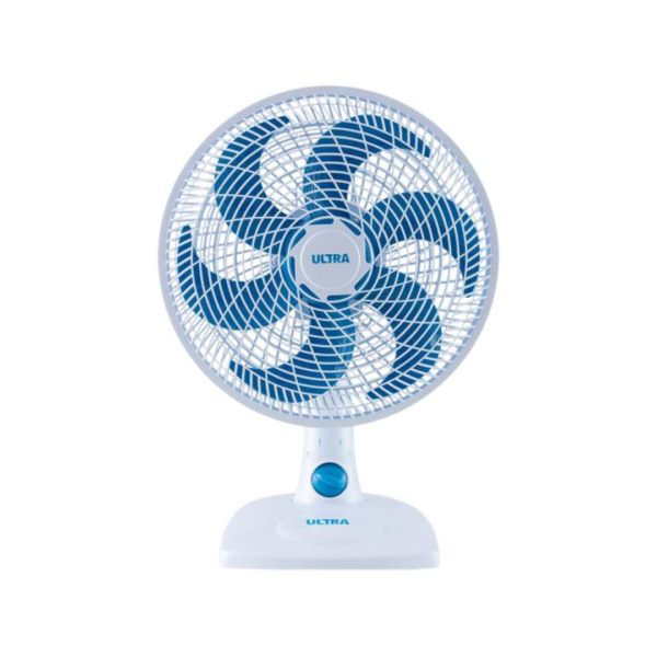 Ventilador de Mesa Ultra V-UT-30-01 30cm 6 Pás 3 Velocidades Branco e Azul