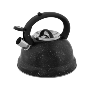 Chaleira Brinox Inox com Apito Preto Marble 2,7L Roma