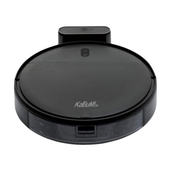 Robô Aspirador e Passa Pano KABUM! smart 100 - 5 Modos de Limpeza, Sensor Anti-Queda, Base de Carregamento, Preto - KBSF007