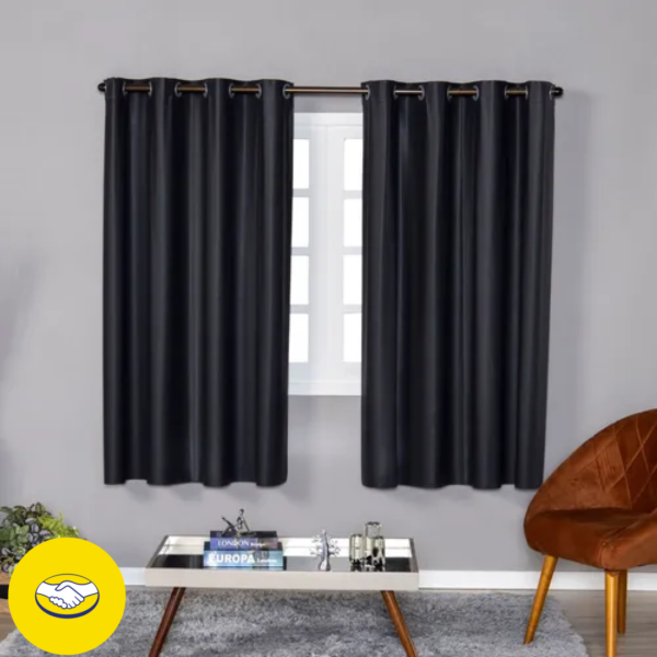 Cortina Blackout Pvc Cinza 2,20 M X 1,30 M