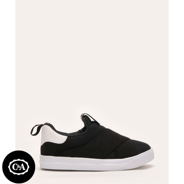tênis infantil com elástico ace preto