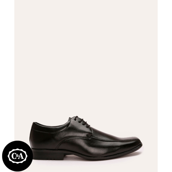 sapato social bico quadrado com cadarço oneself preto