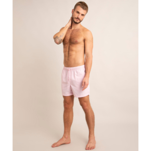 short curto com cordão rosa