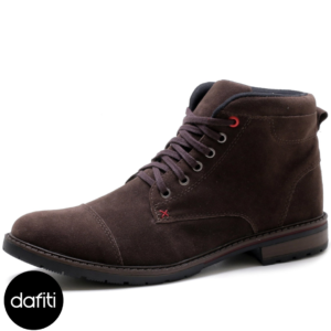 Bota Coturno Masculino Captain Casual Camurça Café