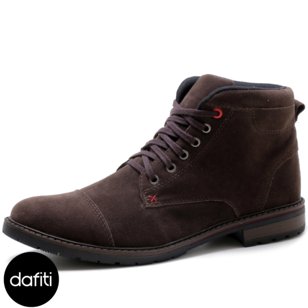 Bota Coturno Masculino Captain Casual Camurça Café