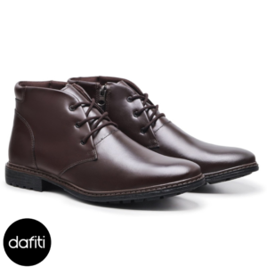 Bota Coturno Casual Social Masculino De Couro Marrom Carmelo Shoes