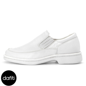 Sapato Masculino Branco Couro Clube do Sapato de Franca Soft DFT Confort Clinic Monza II