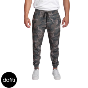 Calça Masculina Tactel Casual Esportiva Xadrez 3 Bolsos Camuflada Verde