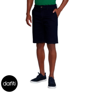 Bermuda Dudalina Jeans Masculina Stretch Escura