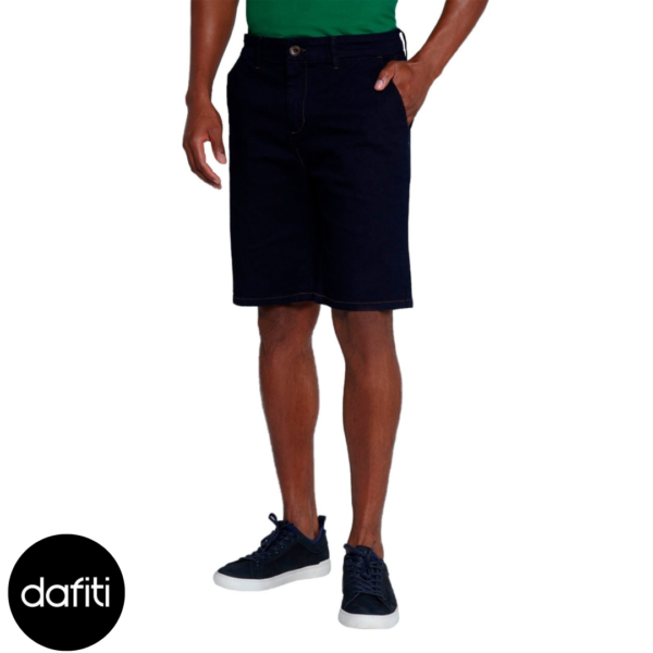 Bermuda Dudalina Jeans Masculina Stretch Escura