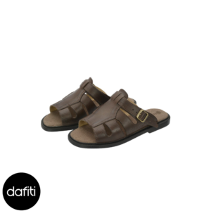 Sandália De Couro Masculino Confort Café Selten