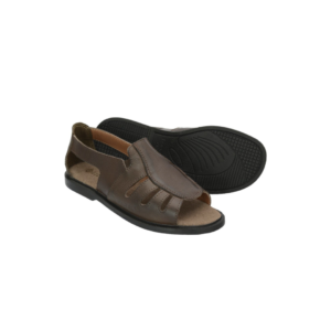Sandalia Masculina Confort Couro Selten Marrom