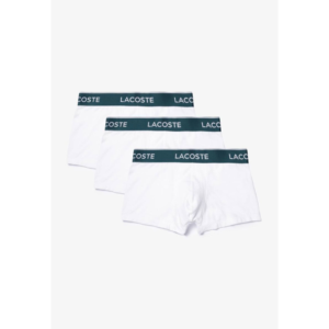 Pack de três boxers masculinas em algodão com stretch e cós assinado Branco