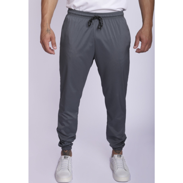 Calça Masculina Jogger Treino Academia Casual Esportiva Tactel Treino 3 Bolsos Chumbo