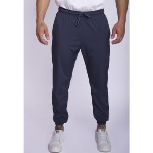Calça Masculina Jogger Treino Academia Casual Esportiva Tactel Treino 3 Bolsos Azul Marinho