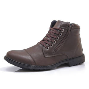 Bota Coturno Masculina Épico Zíper Cano Médio Conforto Casual Marrom