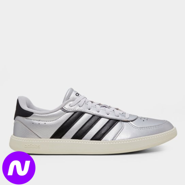Tênis Adidas Breaknet Sleek Feminino - Prata+Preto