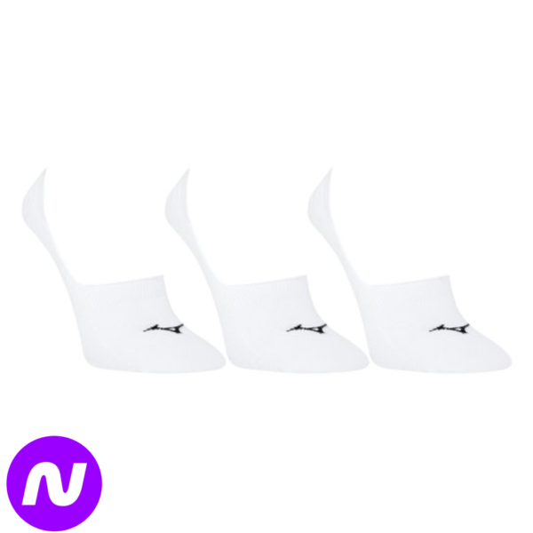 Kit Meia Mizuno Basic I - 3 Pares - Branco+Preto