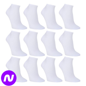 Kit Meia Cia da Meia 12 Pares Masulina - Branco