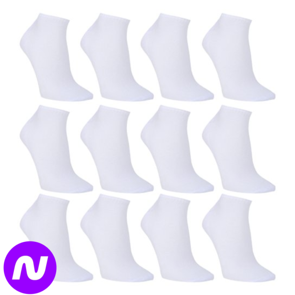 Kit Meia Cia da Meia 12 Pares Masulina - Branco