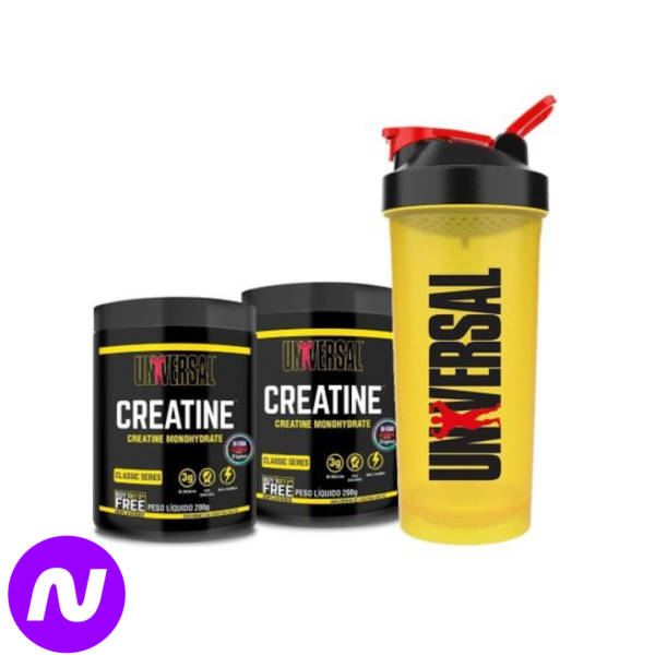 Creatina Monohidratada 400g + Coqueteleira 600ml - Universal