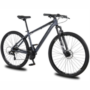 Bicicleta aro 29 KRW Alumínio 24 Velocidades Freio a Disco Suspensão dianteira Mountain Bike KR1 - Grafite+Preto