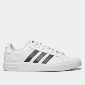 Tênis Masculino Adidas Grand Court Base - Branco+Preto