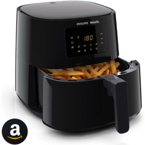 Philips Walita Preta Fritadeira Airfryer Essential XL Digital, 6.2L de capacidade, Garantia internacional de dois anos, 110V, 2000W (RI9270/90)