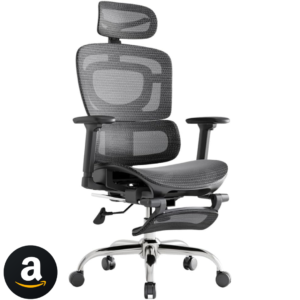Cadeira De Escritório Ergonômica Bt07 Luvinco Malha Respirável Com Suporte Lombar Adaptável Apoio Para Pés Retrátil Encosto Ajustável Seis Posições Suporta 200kg