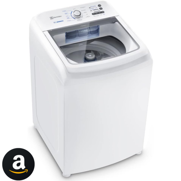 Máquina de Lavar Electrolux 15kg Branca Essential Care com Cesto Inox e Jet&Clean (LED15) - 127V