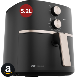 WAP Fritadeira Elétrica Air Fryer GRAND FAMILY 5,2 Litros, Temperatura Ajustável, Revestimento Antiaderente, 1500W 127V